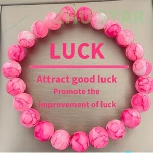 Pink Beaded Luck Bracelet